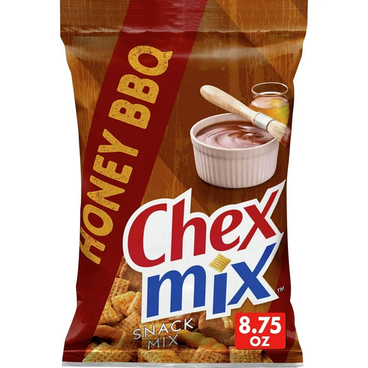 Chex Mix Snack Party Mix, Honey BBQ, Savory Pub Mix Snack Bag 248g