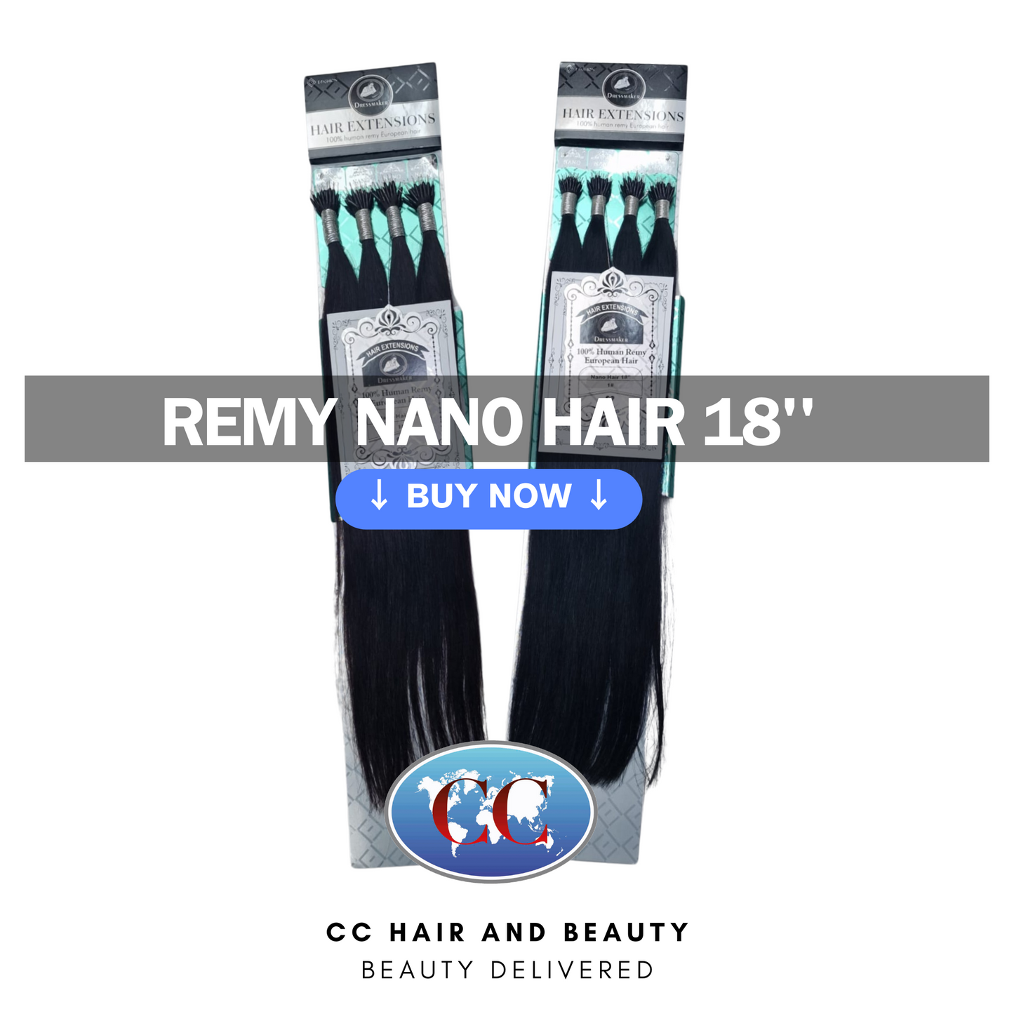 Dressmaker Nano 100% Human Remy European Hair Extensions 18"