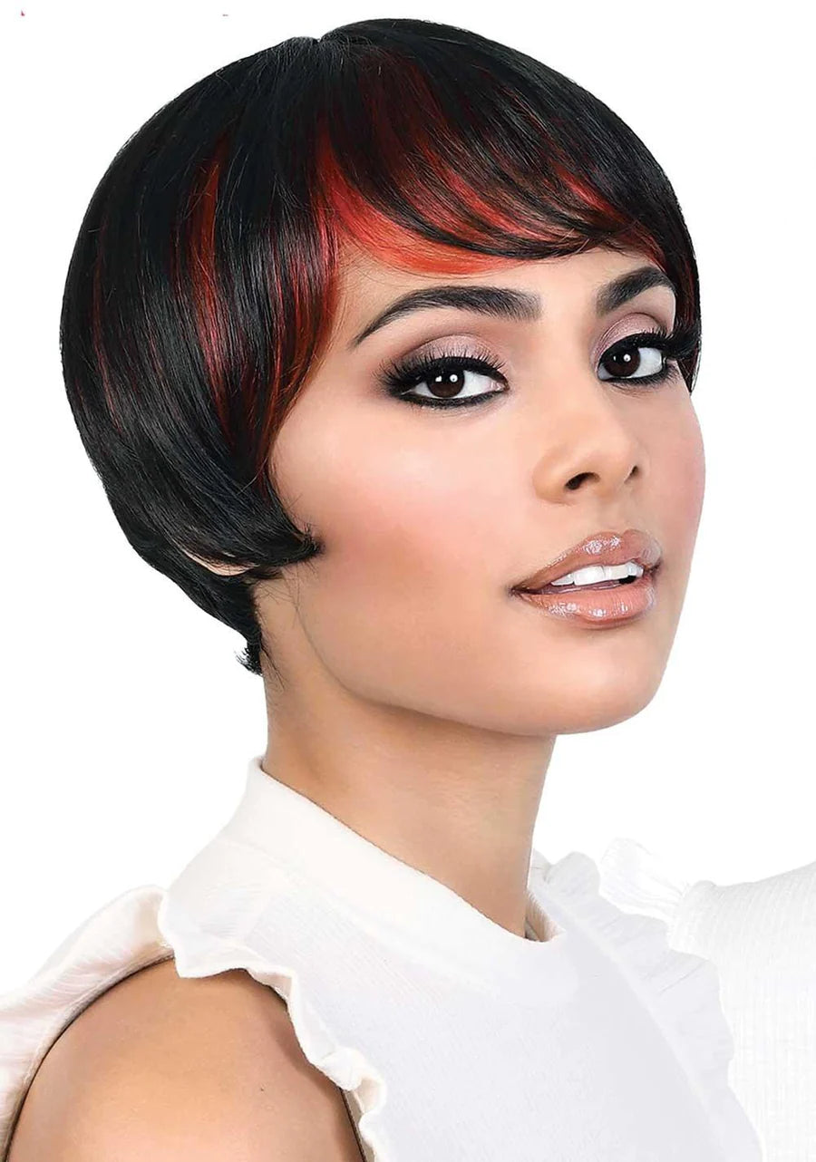 Beshe Synthetic Curlable Bubble Bob Pixie Short Wig - BBC-JEDA