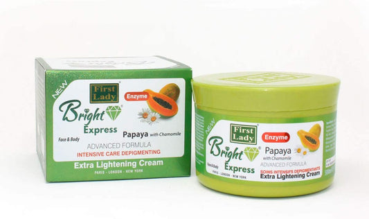 Bright Express Papaya & Chamomile Extra Skin Lightening Face & Body Cream 500ml - Enzyme