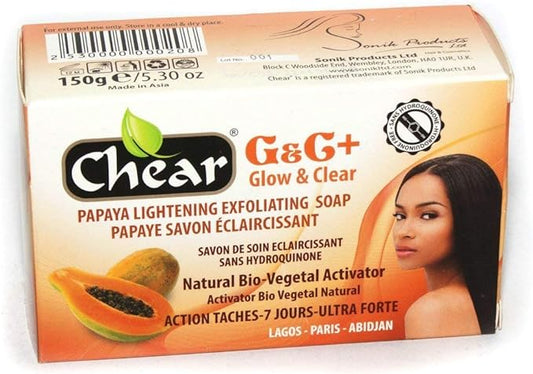 Chear G&C+ Papaya Skin Lightening Brightening Exfoliating Soap 150g