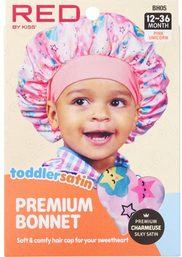 Toddler Satin Bonnet Sleep Caps Hair Wraps Hair Bonnet (Pink Unicorn)