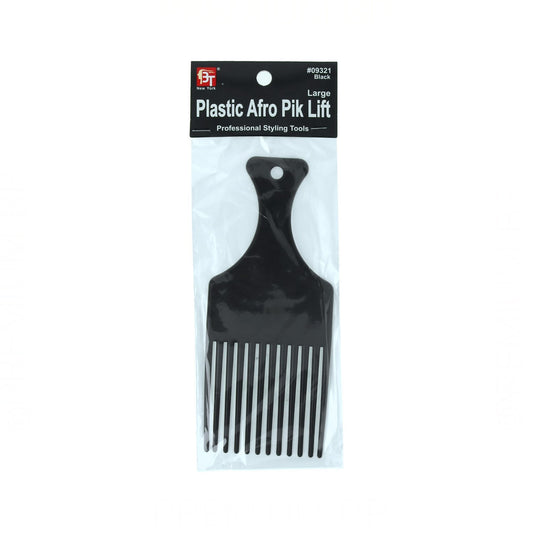 Beauty Town Hair Comb Professional Plastic Afro Pik Lift Long Black