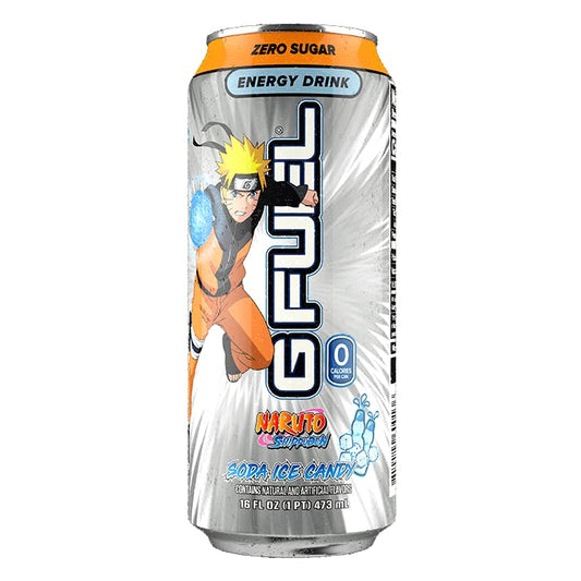 G Fuel Soda Ice Candy Flavored Energy Drink - Inspired by Naruto Shippuden, 16 oz