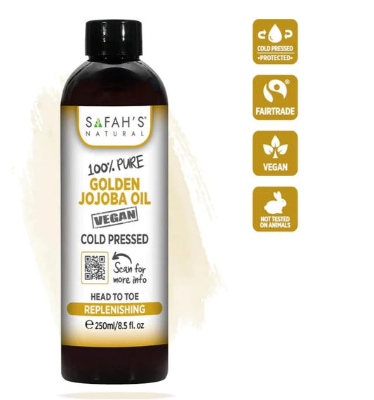 Cold Pressed 100% Pure Golden Jojoba Oil - 250ml