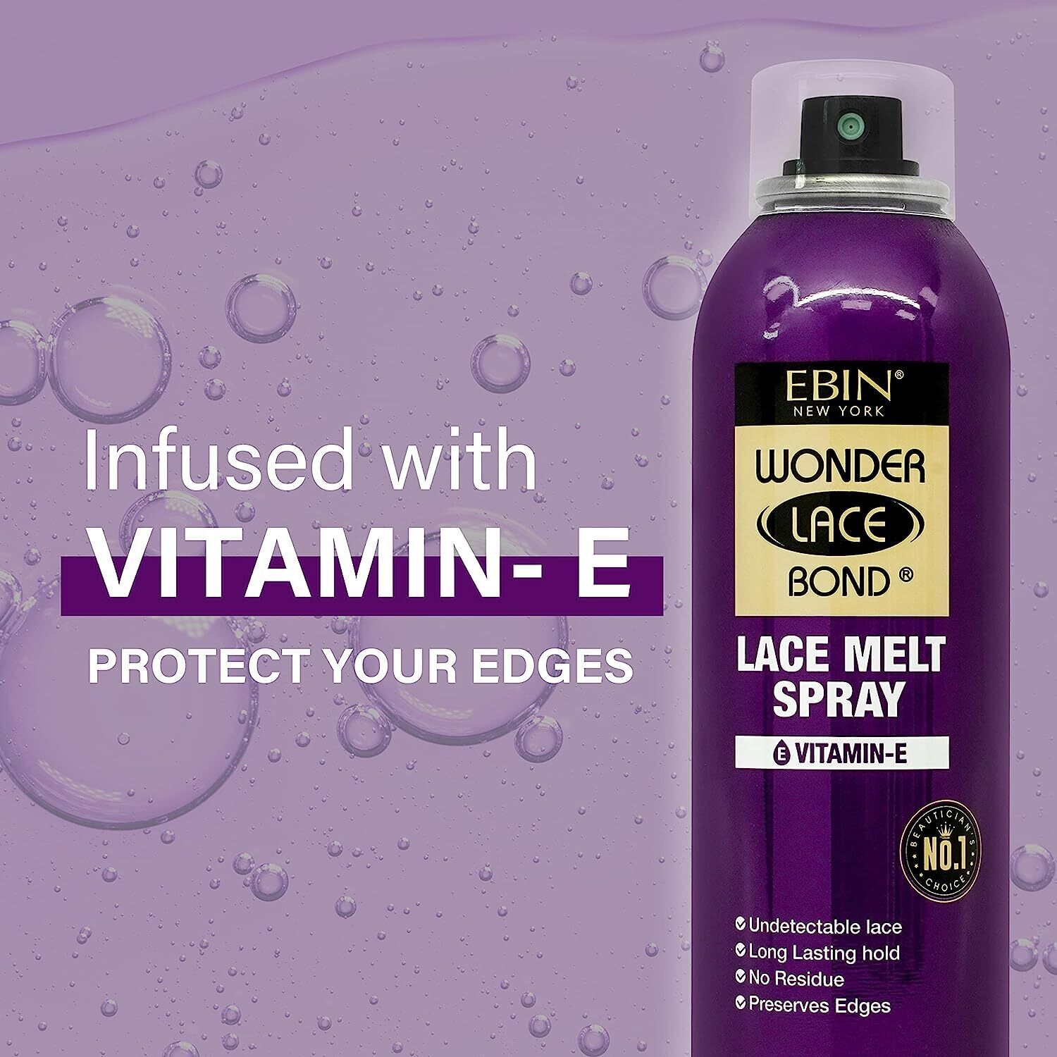 EBIN New York Lace Bond Lace Melt Spray with Keratin -130GM/4.58 OZ