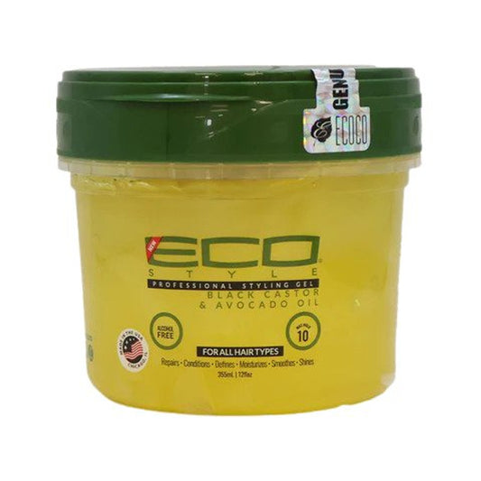 Eco Style Professional Styling Gel Black Castor & Avocado Oil 12 OZ