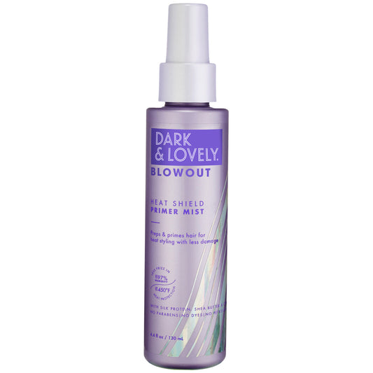 Dark and Lovely Blowout Heat Shield Hair Primer, Blow Dry Spray & Heat Protectant - 4.4oz