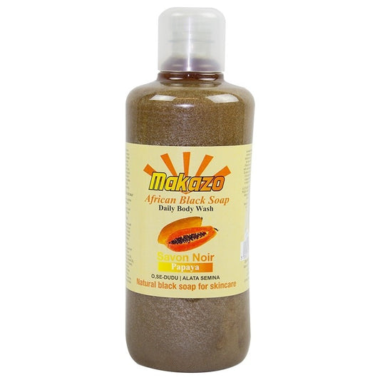 Makazo Daily Body Wash - Papaya Natural Black Soap For Skincare