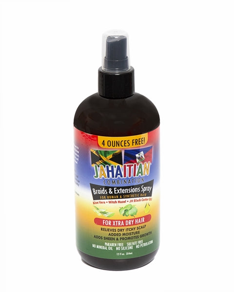 Jahaitian Combination Braid & Extensions Spray For Xtra Dry - 12 Oz