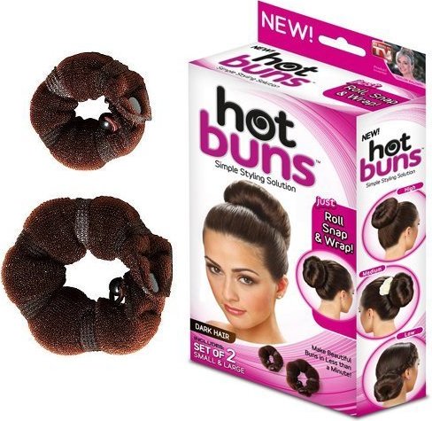JML Hot Buns 2 Piece Magic Hair Doughnut Chignon Bun Maker