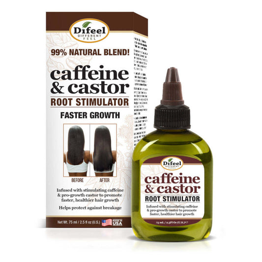 Difeel Caffeine & Castor Root Stimulator for Faster Hair Growth - 2.5 oz