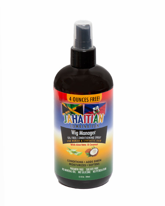Jahaitian Combination Wig Manager Conditioning Spray With Aloe Vera And Coconut - 12 oz