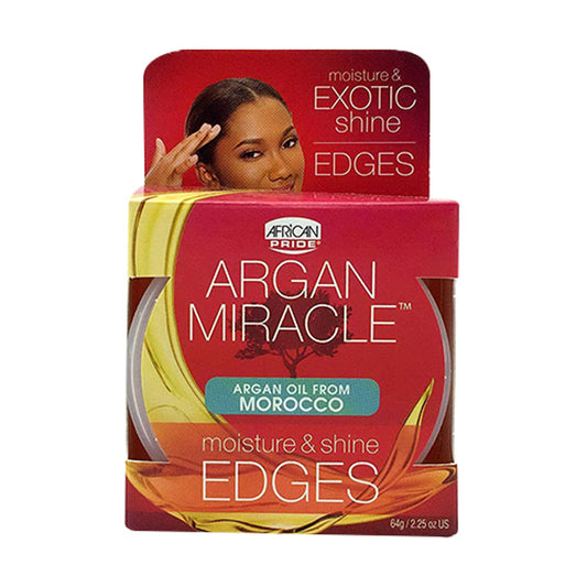 African Pride Argan Miracle Hair moisture and Shine, Edges, 2.25 Oz