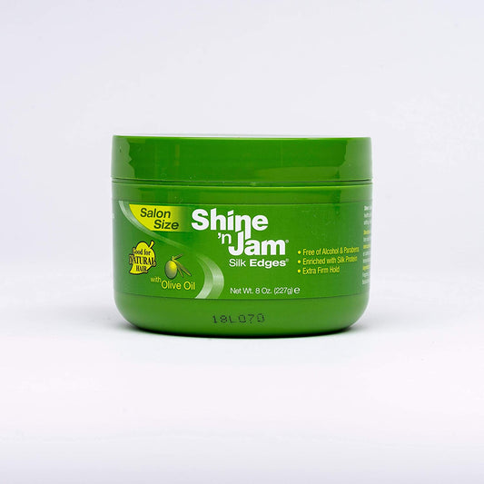 Shine-N-Jam Silk Edges With Olive Oil- 8Oz