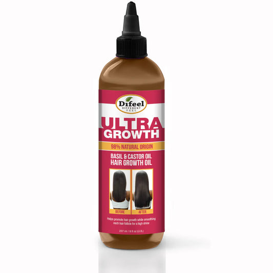 Difeel Ultra Growth Basil & Castor Hair Growth Oil 8 Oz
