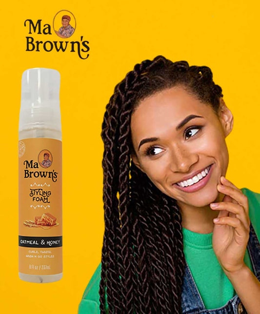 Ma Browns Styling Foam With Oatmeal And Honey - 8oz