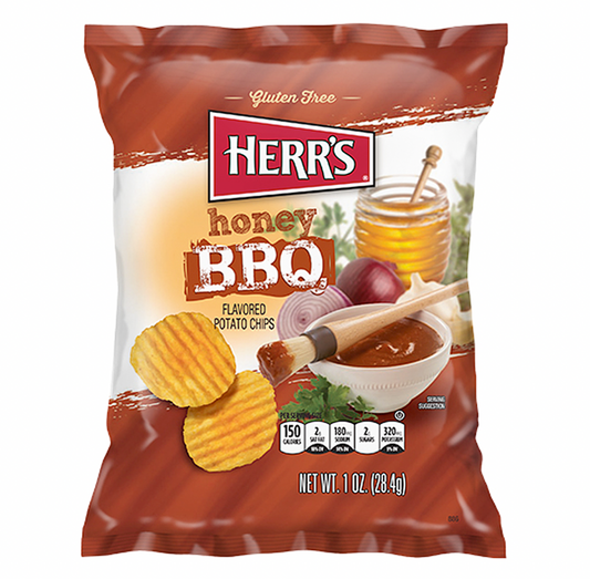 Herr's Honey BBQ Potato Chips 28g