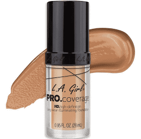L.A. Girl Pro Coverage Liquid Foundation, GLM644 Natural, 0.95 Fluid Ounce