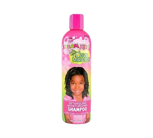 African Pride Dream Kids Olive Miracle Detangling Moisturizing Shampoo - 12 Oz | Gentle Care for Tangle-Free, Hydrated Hair