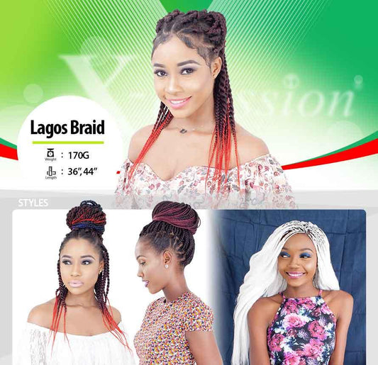 Xpression Lagos Braid 42", 46" & 170g