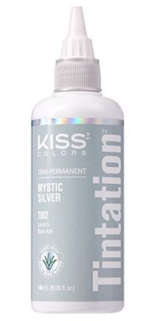 Kiss Tintation Semi-Permanent Hair Color T002 Mystic Silver - 5 oz
