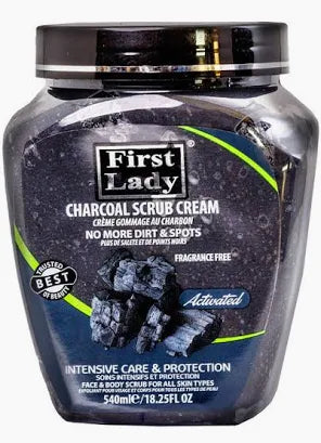 First Lady Activated Charcoal Scrub Cream 540ml – CC Hair & Beauty