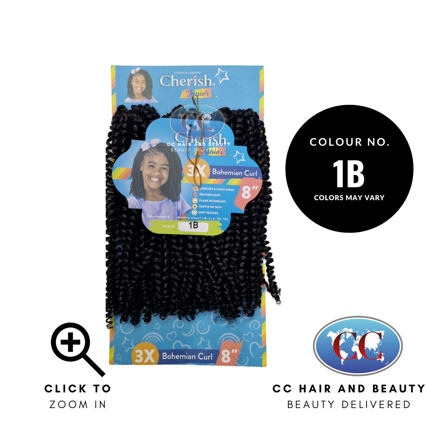 Cherish Synthetic Junior Kids Crochet Braid Hair Extension- Bohemian 8''