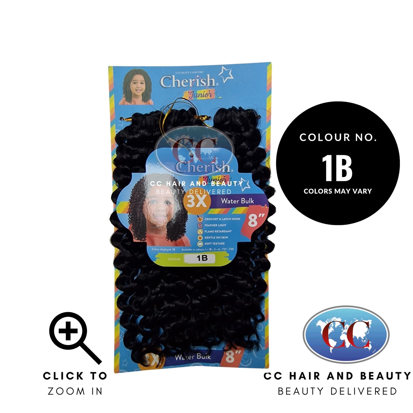Cherish Synthetic Junior Kids Crochet Braid Hair - Water Bulk 8''