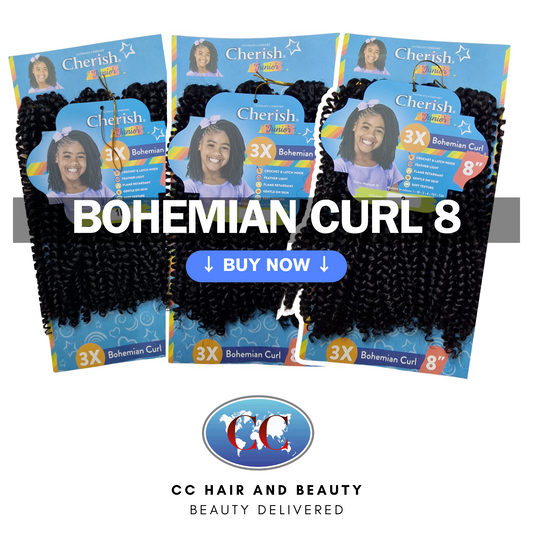 Cherish Synthetic Junior Kids Crochet Braid Hair Extension- Bohemian 8''