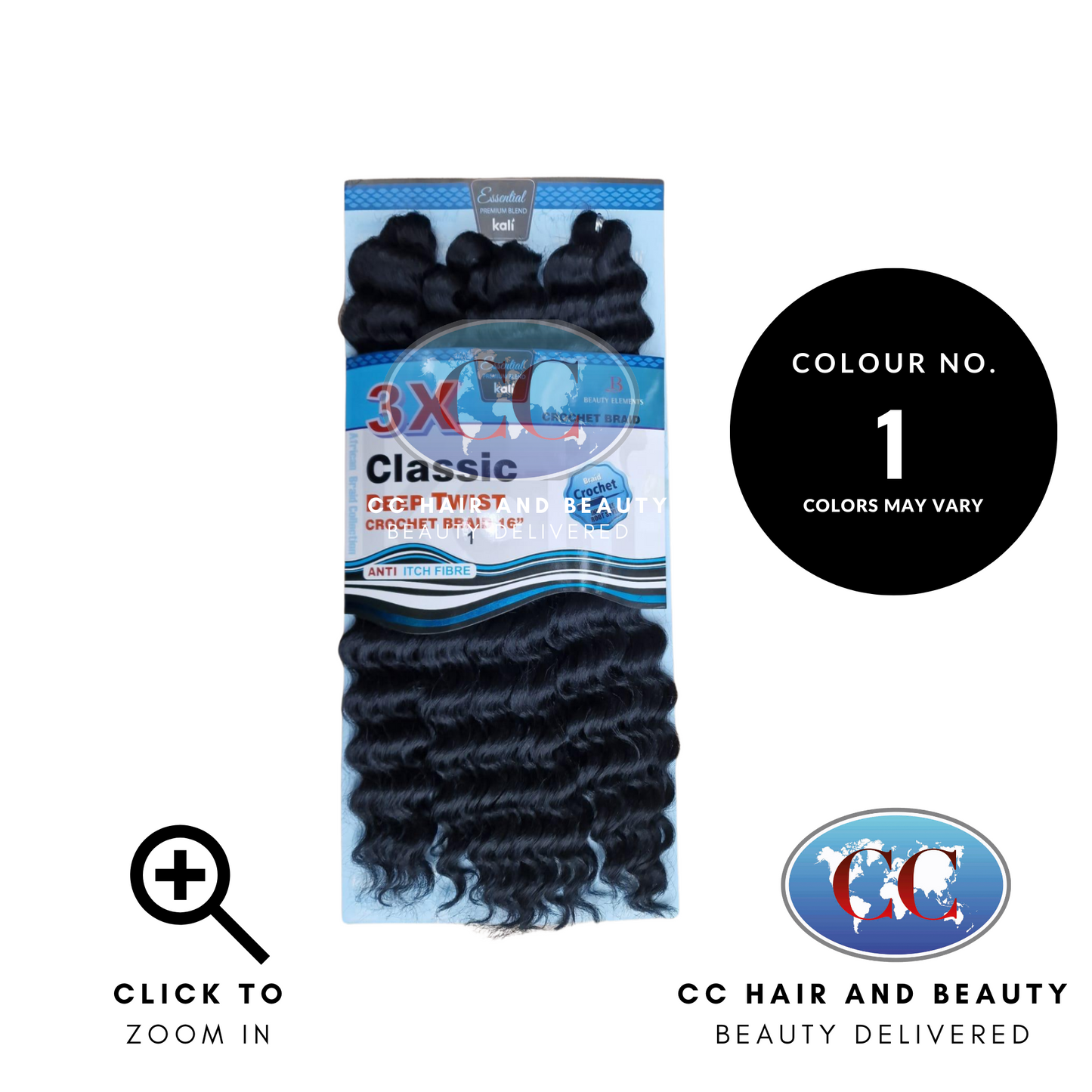 Kali Essential – 3x Deep Twist Pre-Loop Crochet Braid 16"