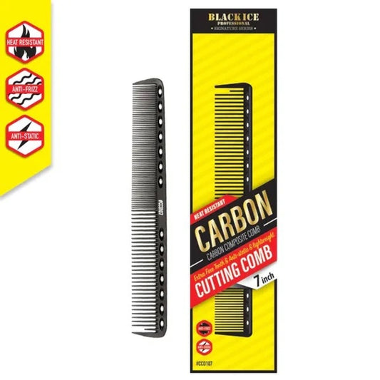 Black Ice Professional Carbon Cutting Comb 7"