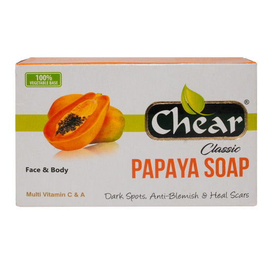 Chear G&c+ Glow & Clear Papaya Lightening Exfoliating Soap -5.30oz