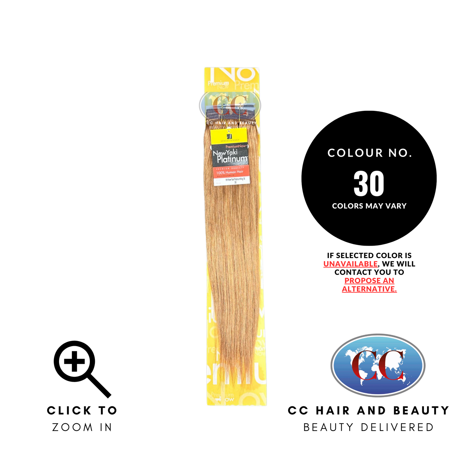 Sensationnel Premium Now New Yaki Platinum Weave 100% Human Hair Extensions