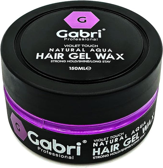 Gabri Professional Violet Touch Tropical Forest Fruits Scented Natural Aqua Gel Hair Wax – Strong Hold/Shine/Long Stay 150ml