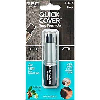 Kiss Colours Quick Cover Gray Hair Touch Up - Black