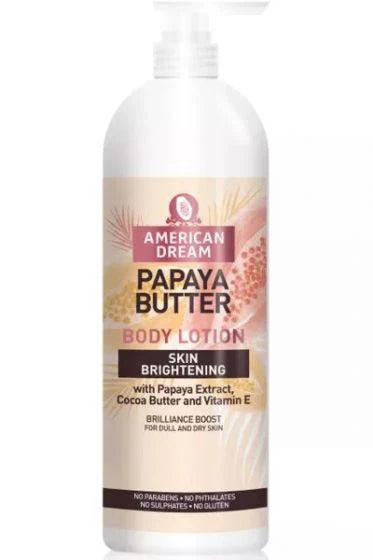 American Dream Cocoa Butter Body Lotion Papaya Skin Brightening 26.4oz