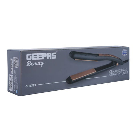 Geepas Hair Straightener with Ceramic Plates, Gold and Black - GH8723