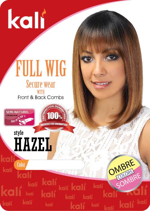 Kali Full Wig Secure Wear With Frint & Back Combs - Hazel