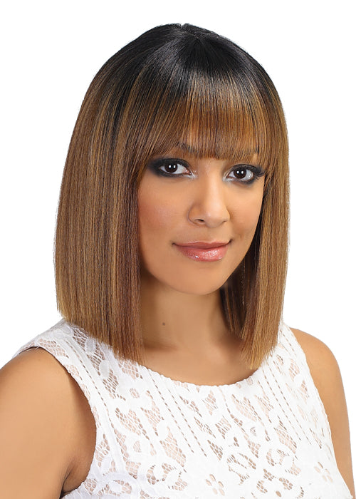 Kali Full Wig Secure Wear With Frint & Back Combs - Olive
