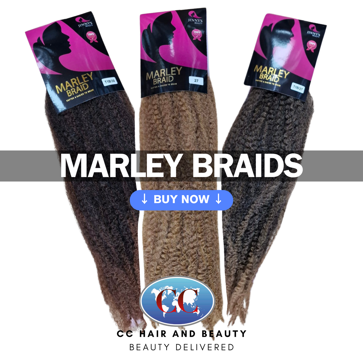 Jinny's Beauty Marley Braid Afro Twist Soft & Easy to Braid/Twist