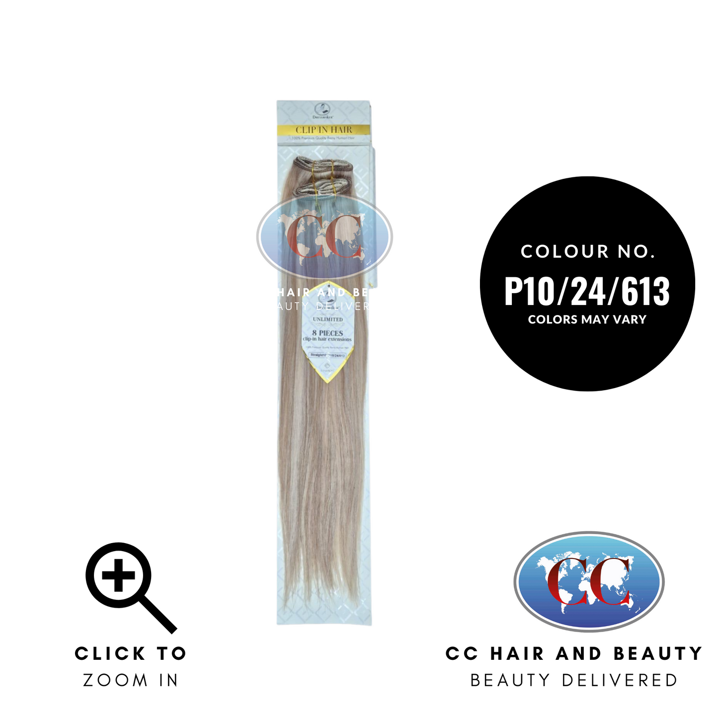 Dressmaker Unlimited 8 pcs Clip in Human Hair Extension 14, 18 & 22" - Straight