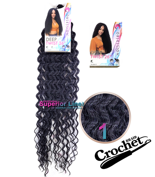 Obsession Deep Twist Crochet Braid Hair 26"