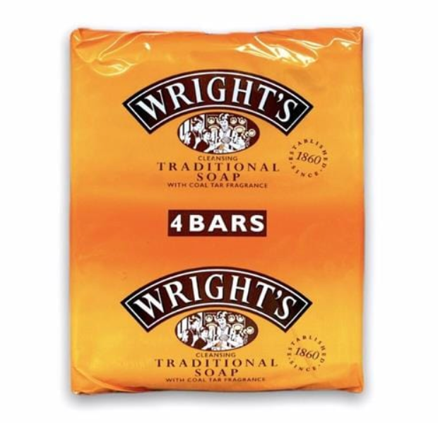 Wrights Traditional Coal Tar Soap 4 bars CC Hair & Beauty