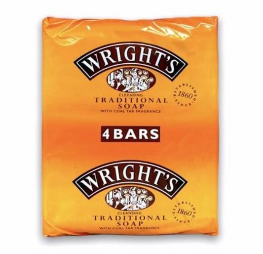 Wrights Traditional Coal Tar Soap 4 bars