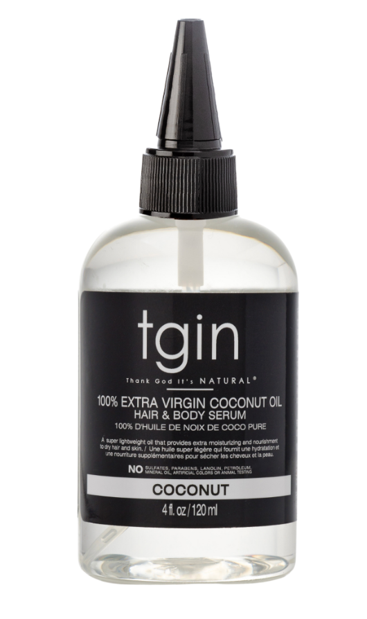 Tgin 100% Extra Virgin Coconut Oil Hair And Body Serum - 4 Oz