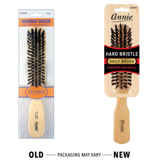 Annie Hard Wooden Brush Boar Bristle 5 Row - 2090