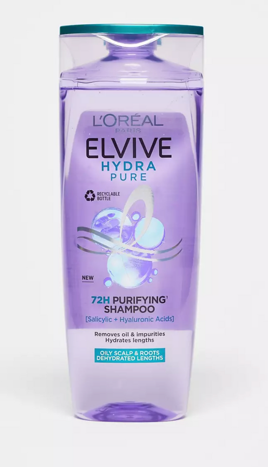L'Oreal Paris Elvive Hydra Pure 72h Purifying Shampoo 500ml