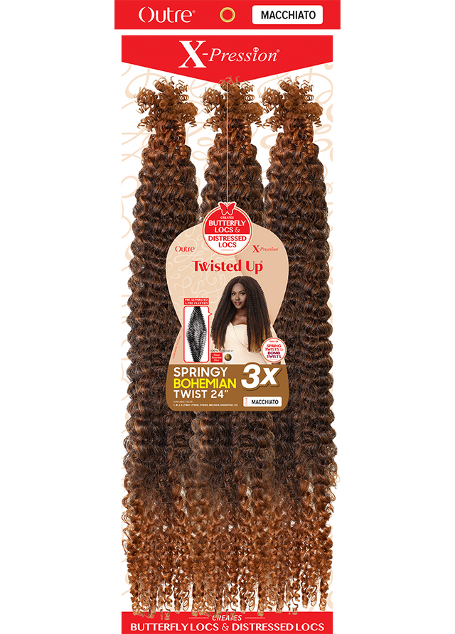 Outre Synthetic Braid - X pression Twisted up 3X Springy Bohemian Twist 16"