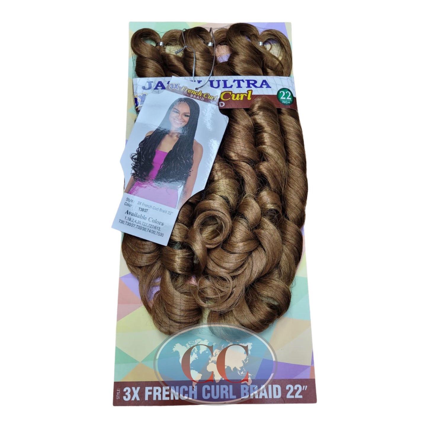 Jazzy Ultra 3D 3X French Curl Braids 22"